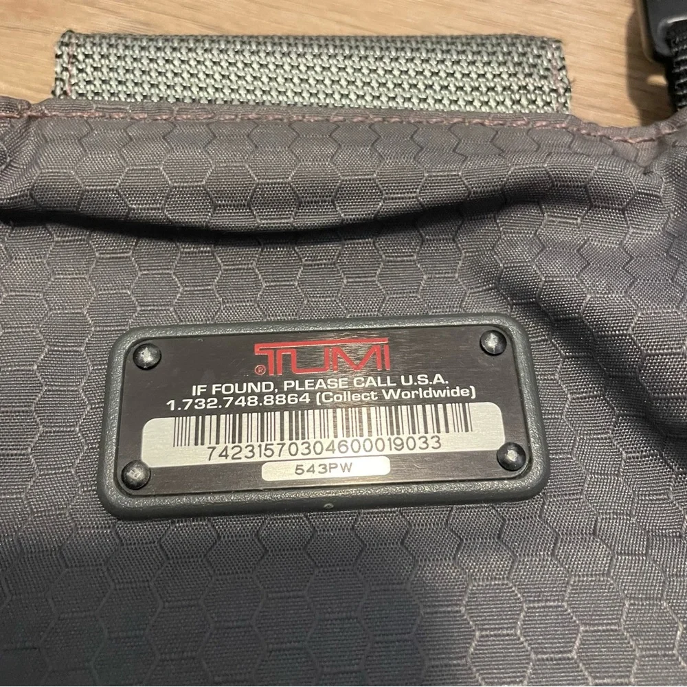 Tumi 543PW Tote Bag Black Gray Business EDC Carry Heavy Nylon